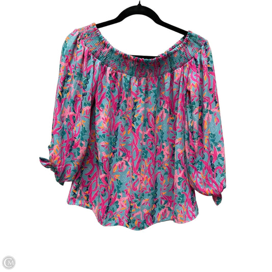 Top Long Sleeve Designer By Lilly Pulitzer In Floral Print, Size: Xs