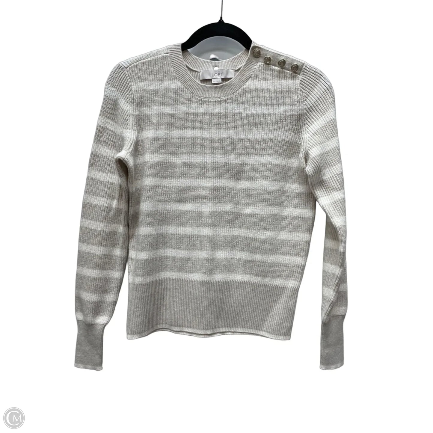 Sweater By Loft In Striped Pattern, Size: Xs