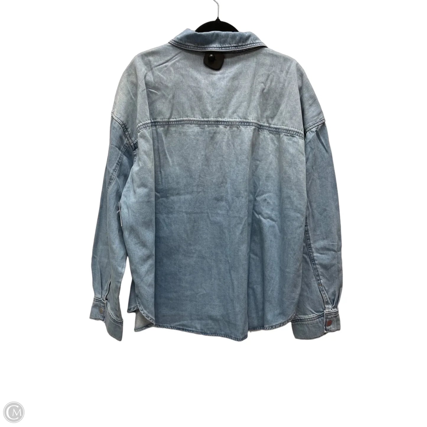 Jacket Shirt By Sofia By Sofia Vergara In Blue Denim, Size: 3x