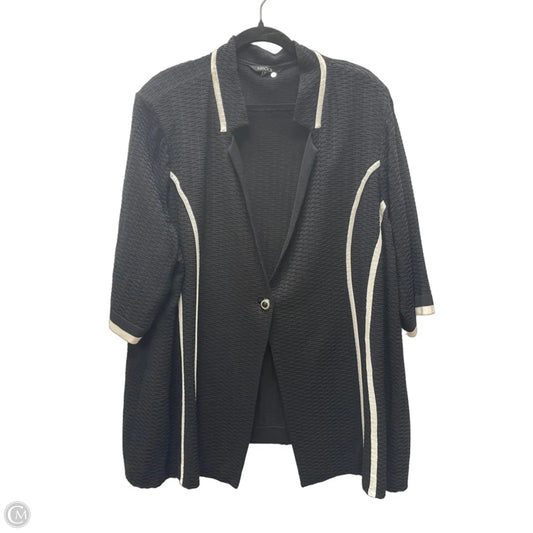 Cardigan By Misook In Black & White, Size: 3x