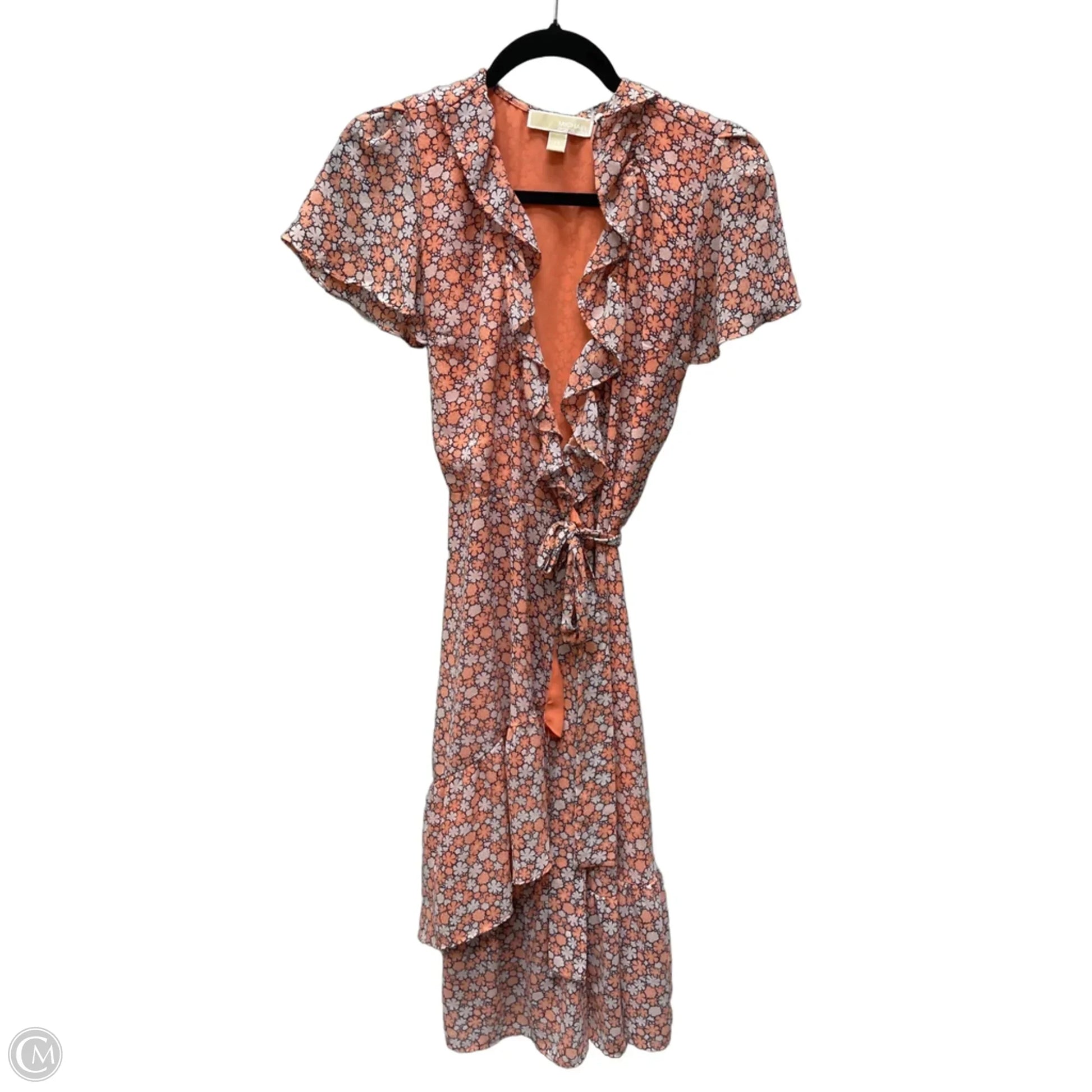 Dress Casual Midi By Michael By Michael Kors In Floral Print, Size: Xs