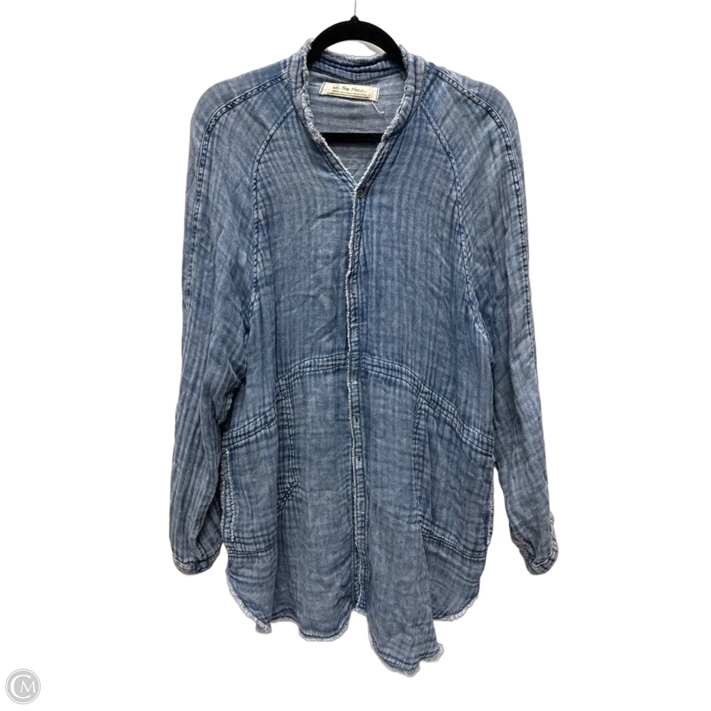 Tunic Long Sleeve By We The Free In Blue Denim, Size: M