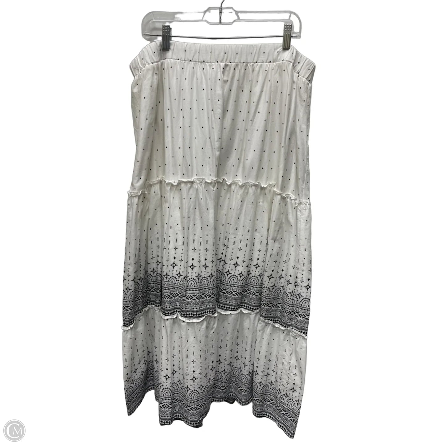 Skirt Maxi By Lane Bryant In Black & White, Size: 18