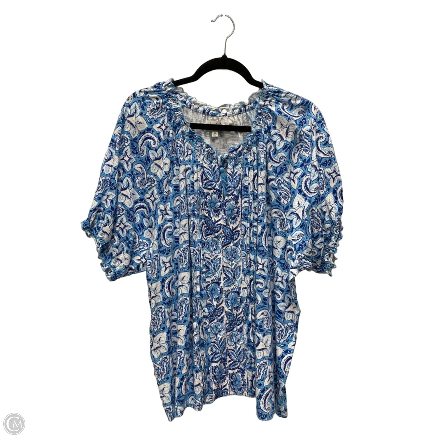 Top Short Sleeve By Wonderly In Floral Print, Size: 3x
