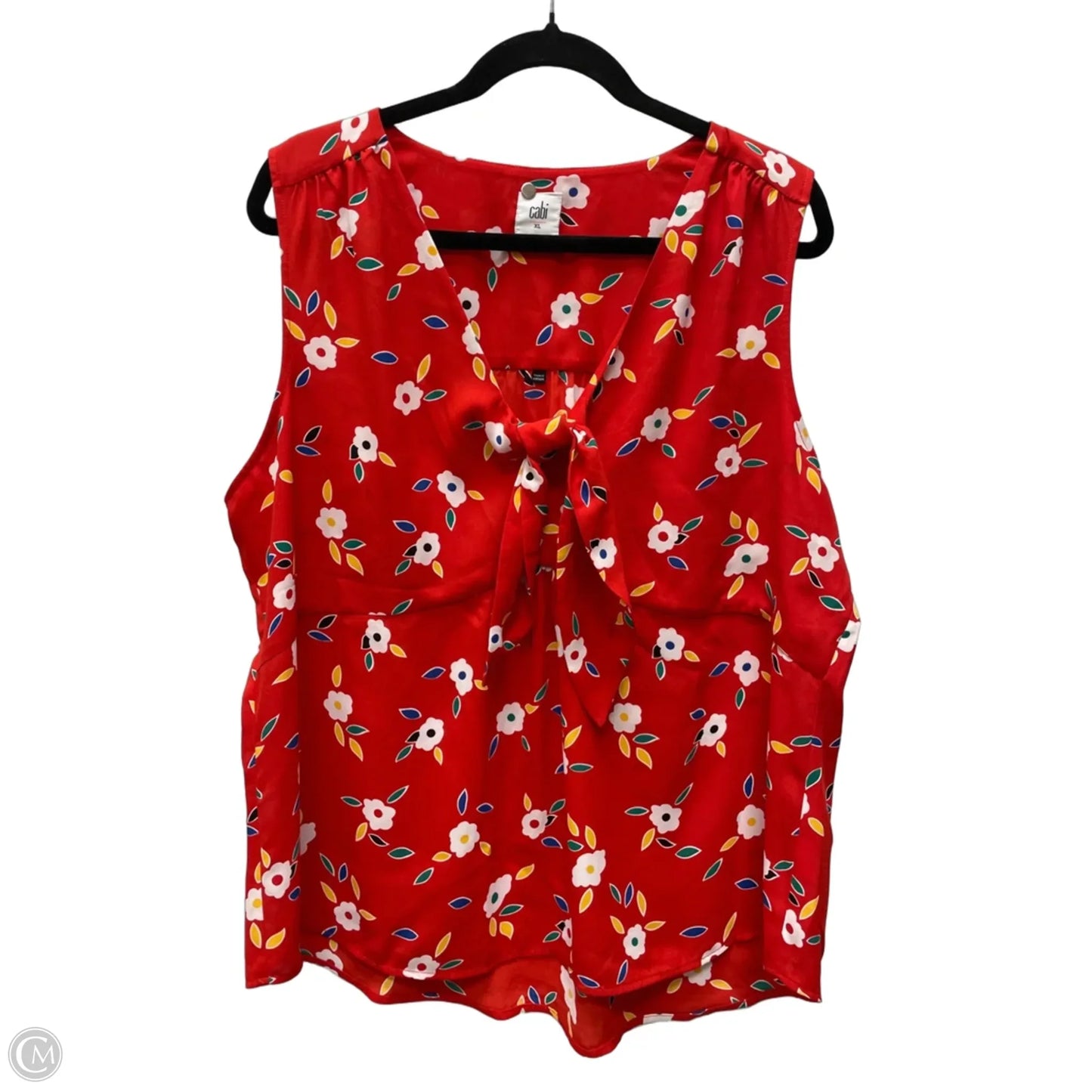 Blouse Sleeveless By Cabi In Floral Print, Size: Xl