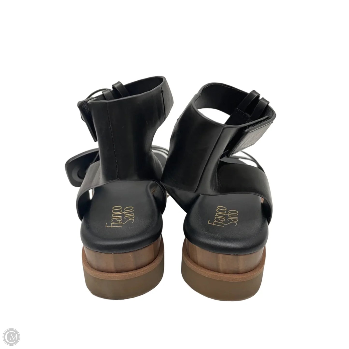 Sandals Heels Platform By Franco Sarto In Black, Size: 8