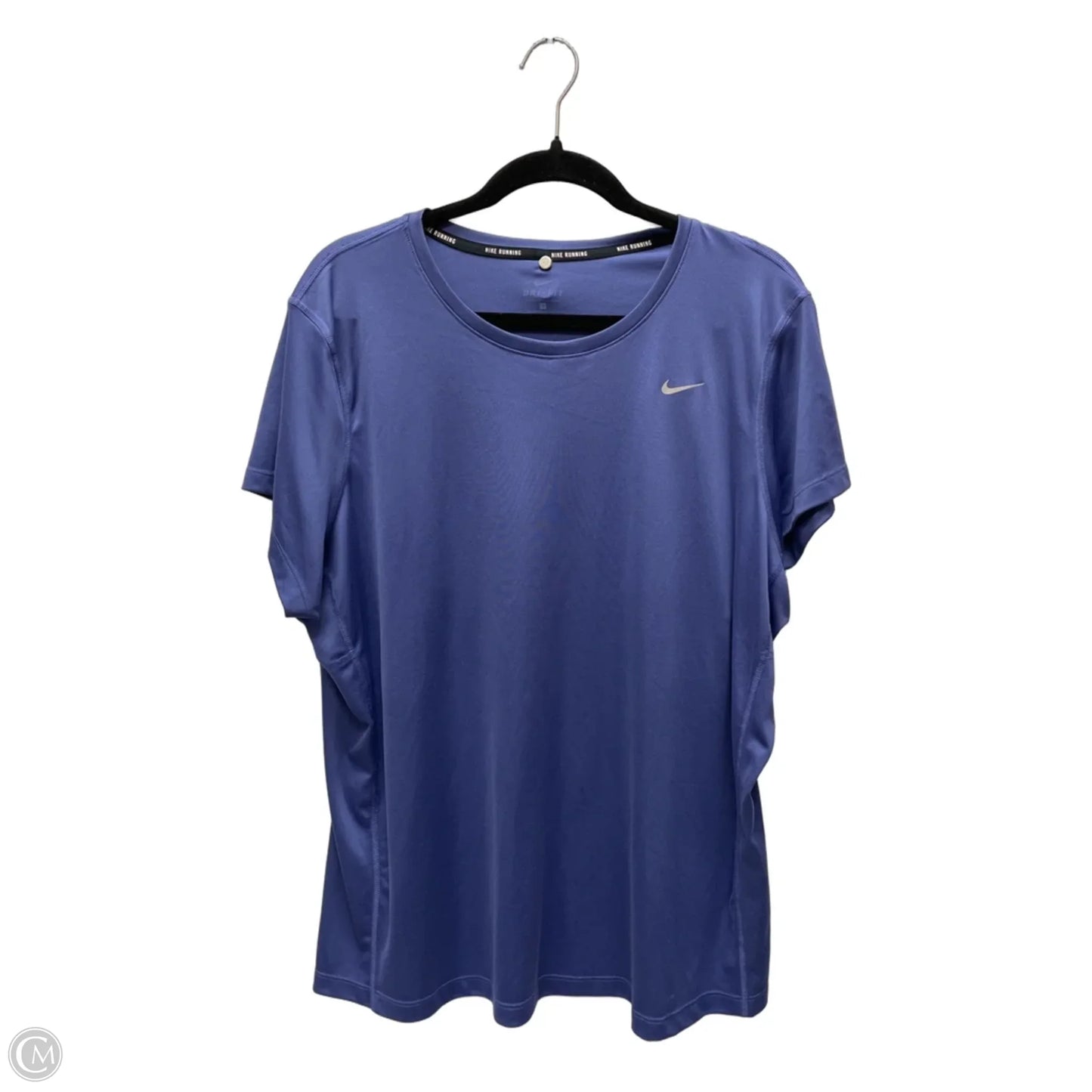Athletic Top Short Sleeve By Nike In Blue, Size: 2x