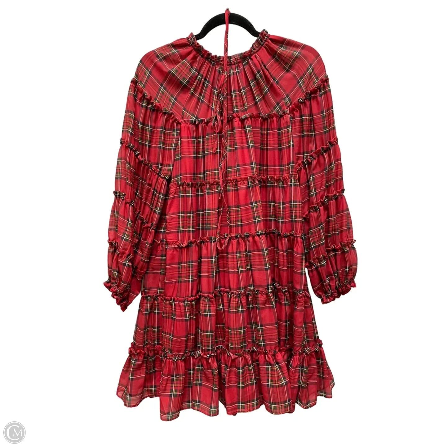 Dress Casual Midi By Antonio Melani In Plaid Pattern, Size: S