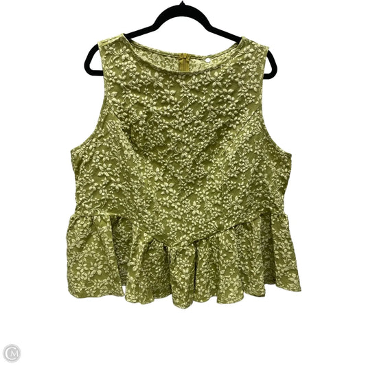 Top Sleeveless By Shein In Floral Print, Size: 4x