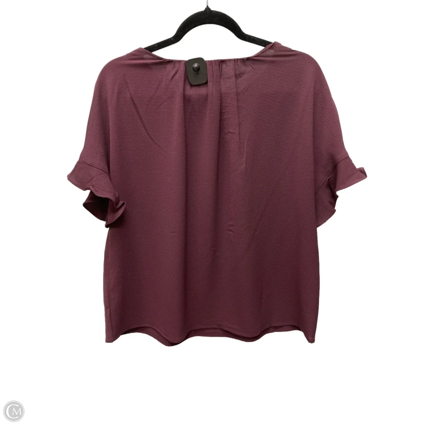 Top Short Sleeve By Cece In Purple, Size: M
