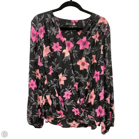 Blouse Long Sleeve By Inc In Floral Print, Size: Xl