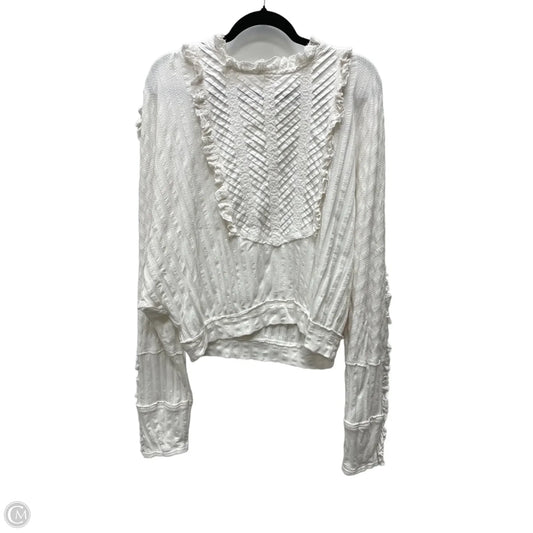 Top Long Sleeve By Free People In White, Size: L