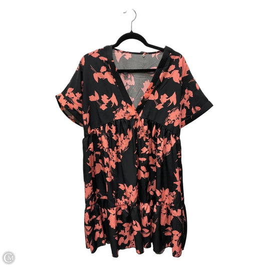 Dress Casual Short By Shein In Floral Print, Size: Xl
