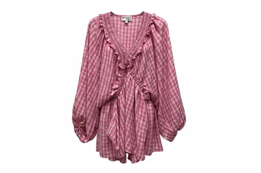 Romper By Bucketlist In Plaid Pattern, Size: M