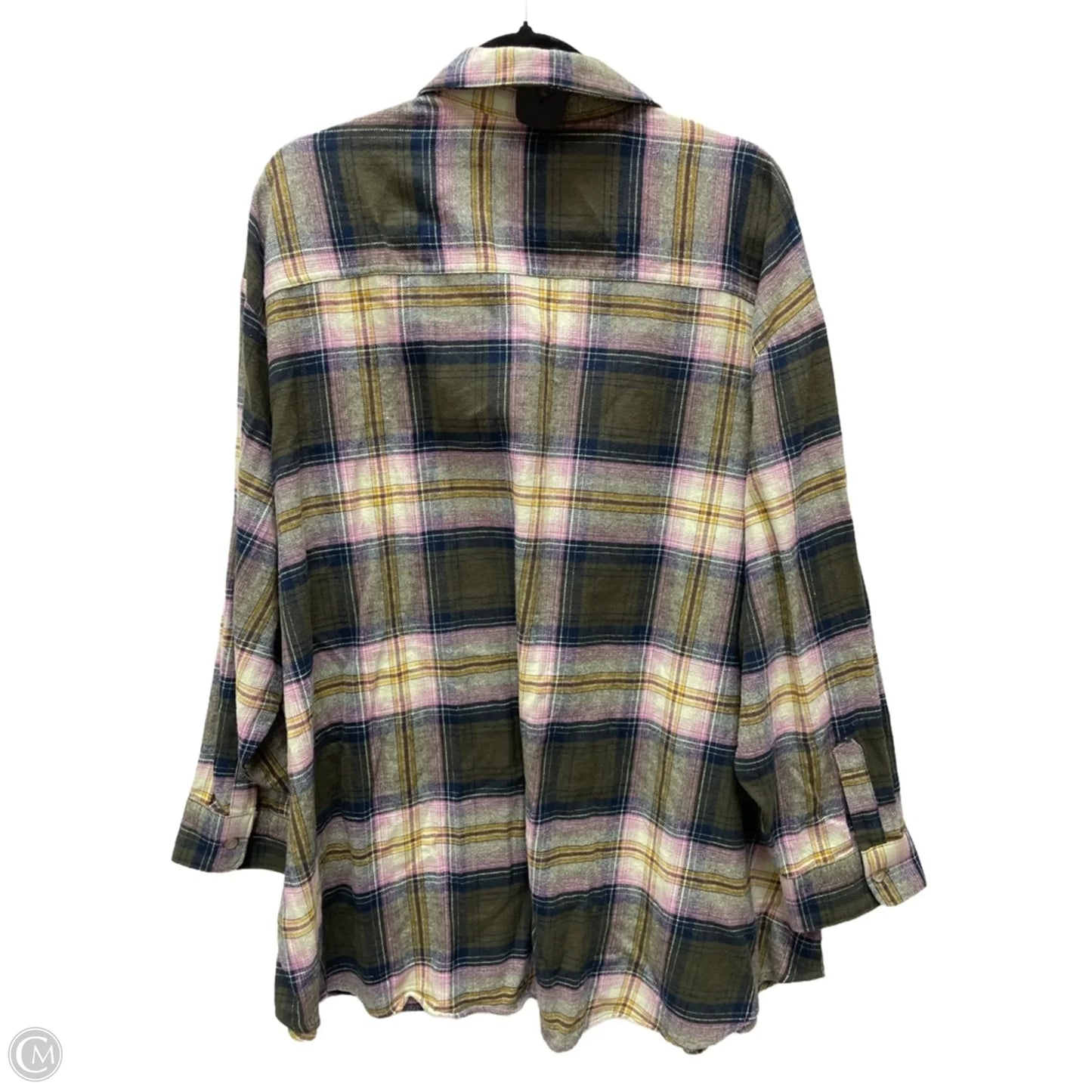 Top Long Sleeve By Old Navy In Plaid Pattern, Size: 3x