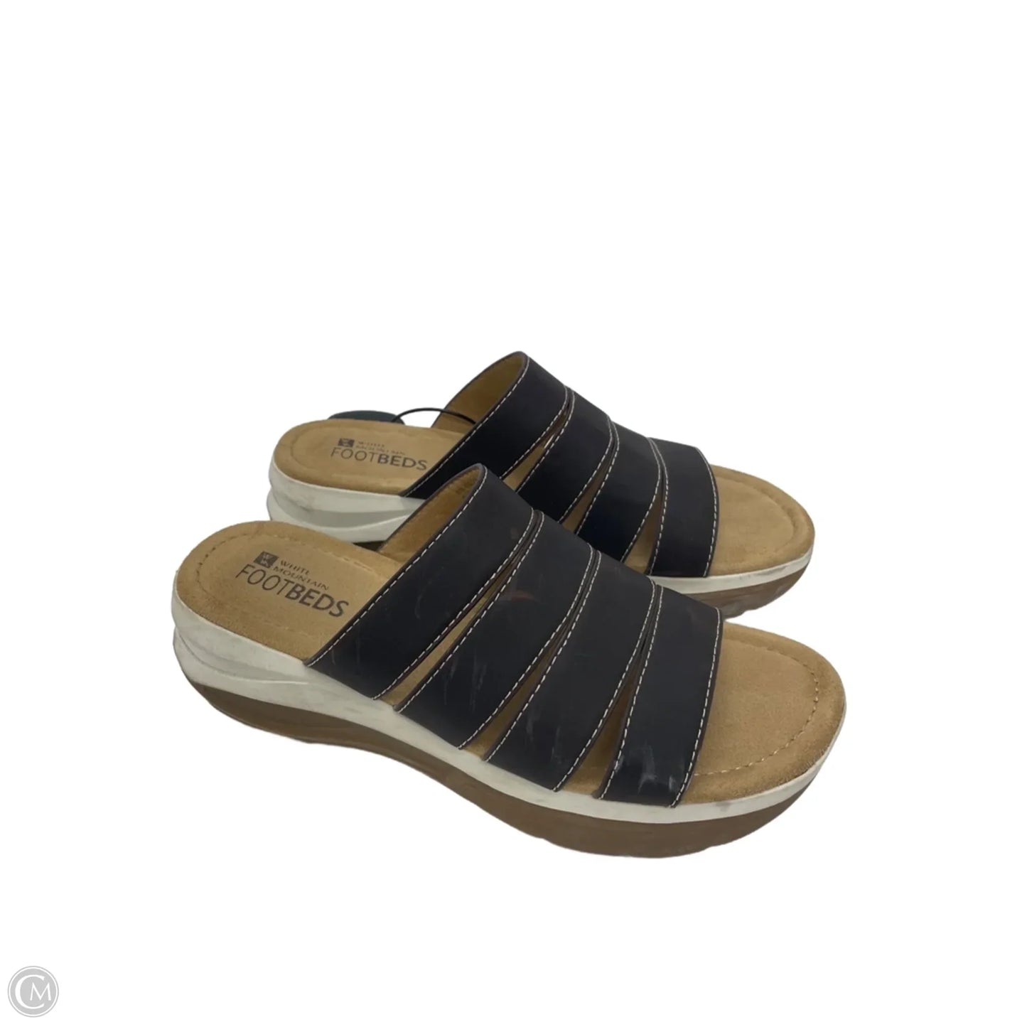 Sandals Heels Platform By White Mountain In Brown & Tan, Size: 8