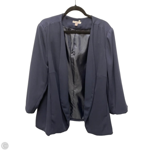 Blazer By Roz And Ali In Navy, Size: 3x