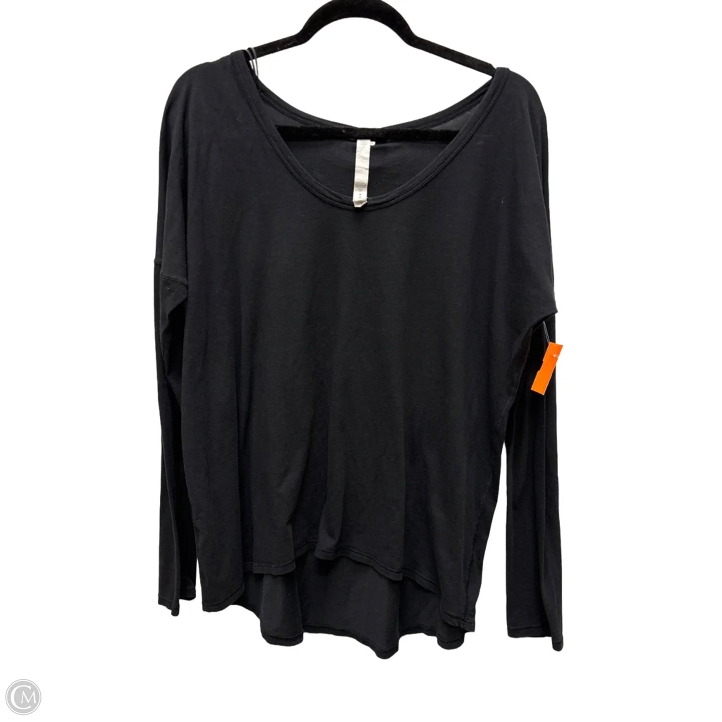 Athletic Top Long Sleeve Crewneck By Lululemon In Black, Size: M