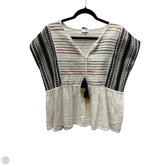 Top Short Sleeve By Tribal In Striped Pattern, Size: Xl