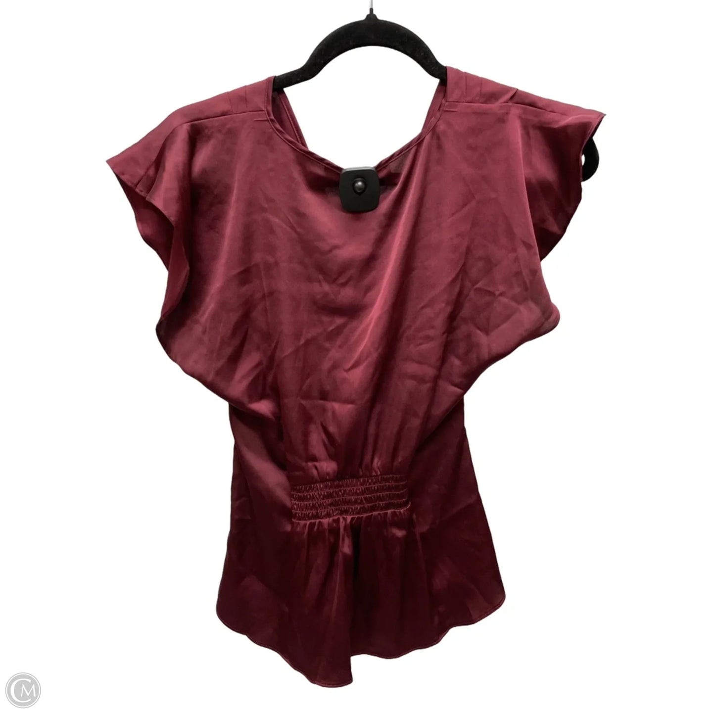 Blouse Short Sleeve By White House Black Market In Red, Size: Xs