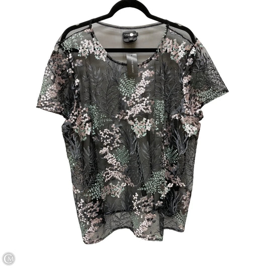 Blouse Short Sleeve By Lane Bryant In Floral Print, Size: 3x