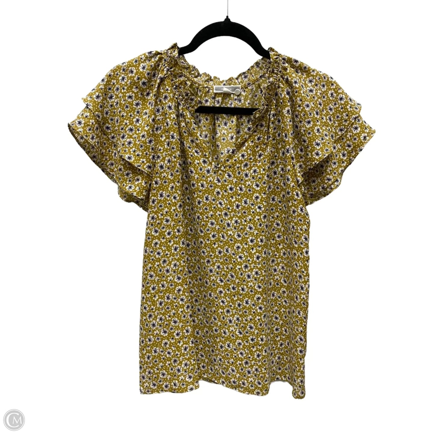 Blouse Short Sleeve By Pleione In Floral Print, Size: Xs