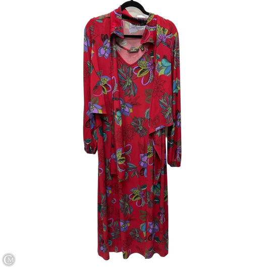 Dress Set 2pc By Iman Hsn In Floral Print, Size: 1x