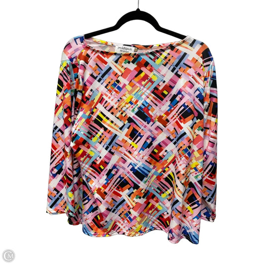 Blouse 3/4 Sleeve By Peck And Peck In Multi-colored, Size: 1x