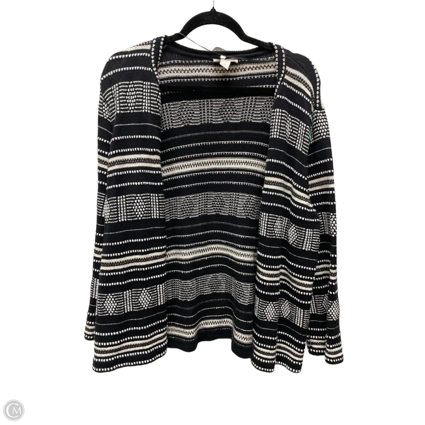 Sweater Cardigan By Loft In Geometric Pattern, Size: Xl