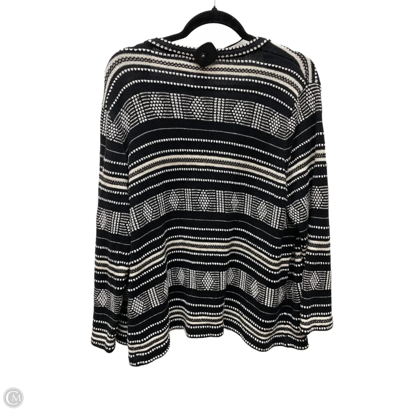 Sweater Cardigan By Loft In Geometric Pattern, Size: Xl