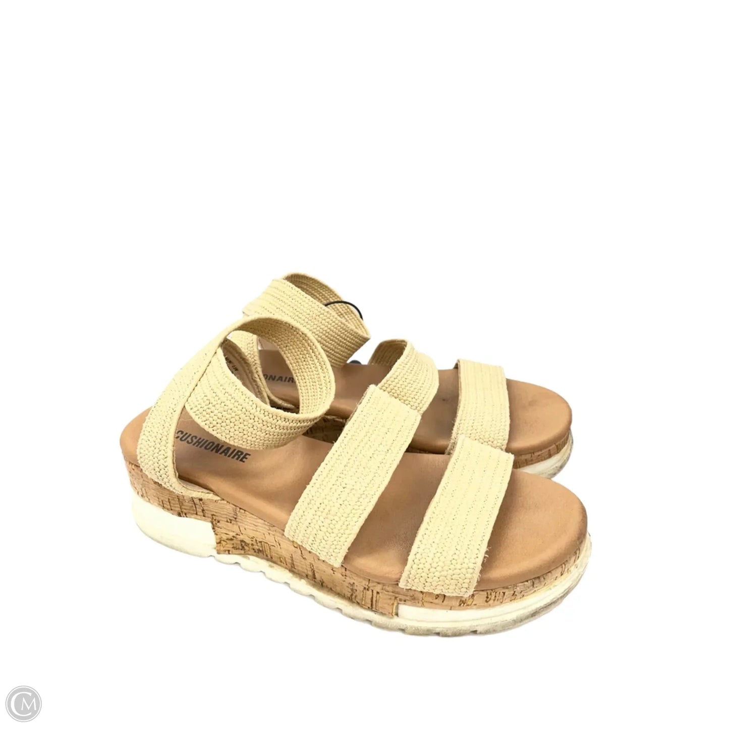 Sandals Heels Platform By Cushionaire In Tan, Size: 8.5