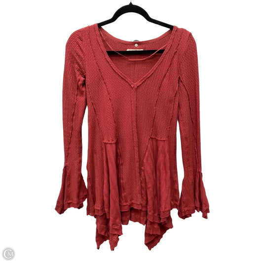 Top Long Sleeve By We The Free In Red, Size: S