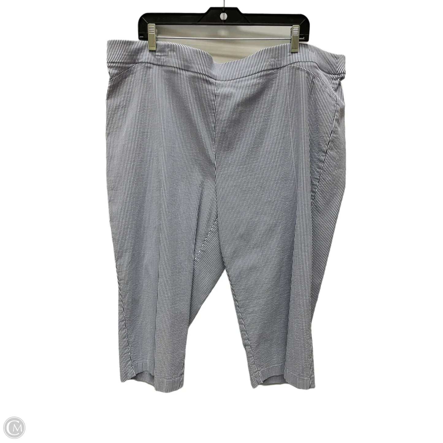 Pants Cropped By Counterparts In Striped Pattern, Size: 22