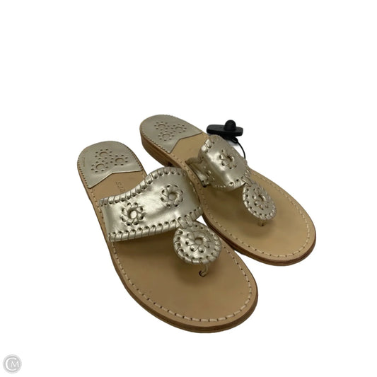 Sandals Flats By Jack Rogers In Gold, Size: 7