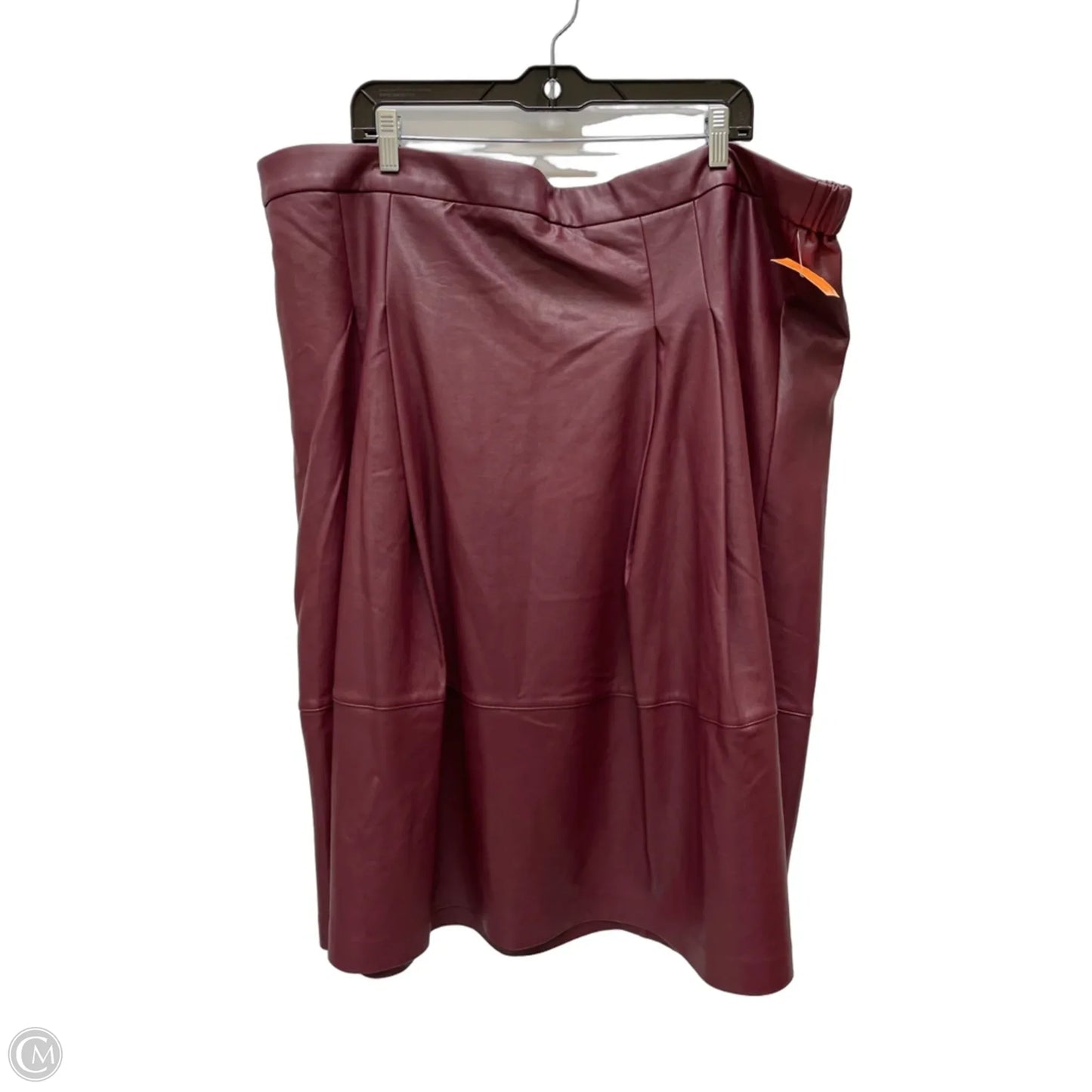 Skirt Midi By Eloquii In Red, Size: 24