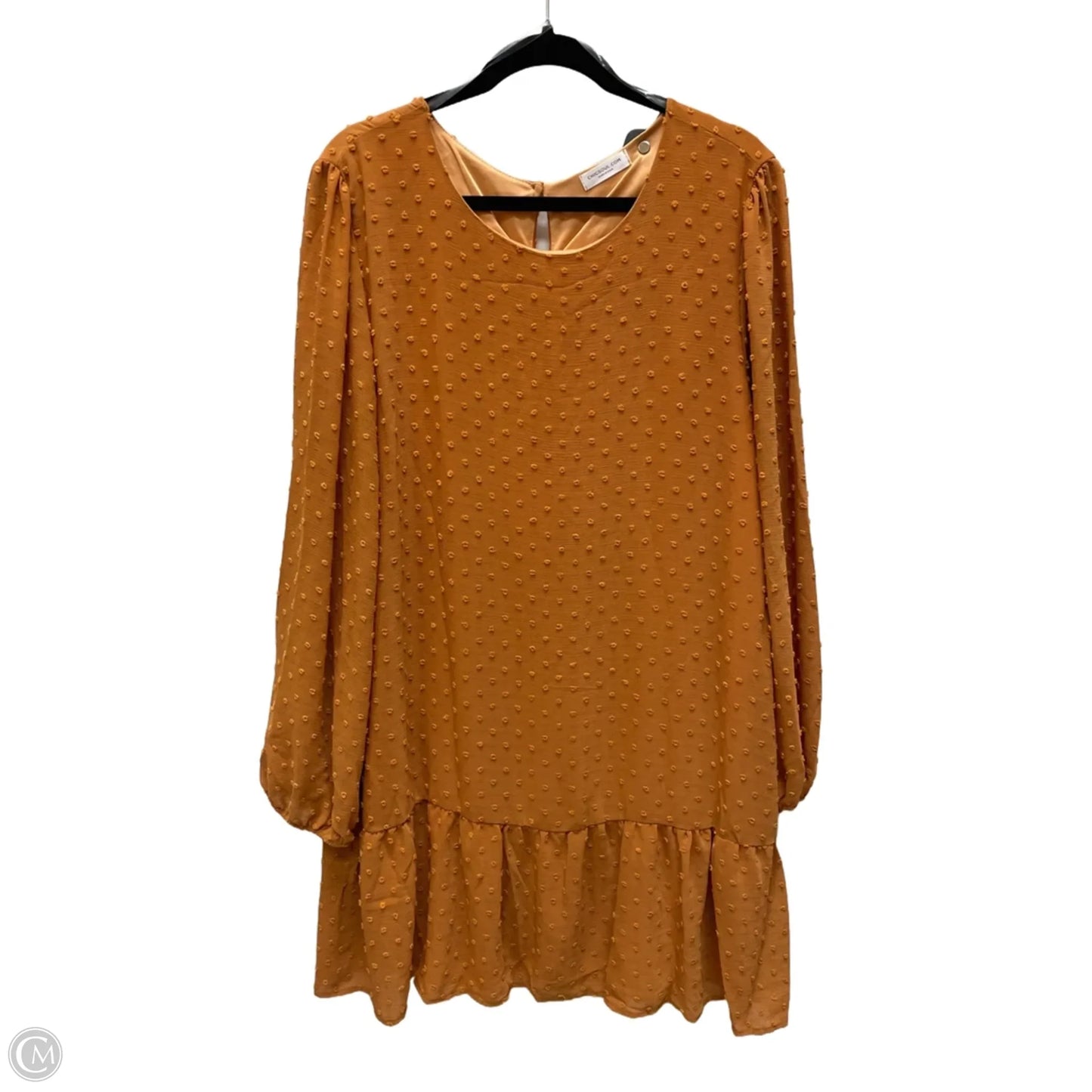 Dress Casual Short By Chicsoul In Orange, Size: 2x