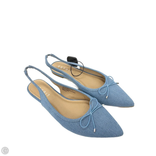Shoes Flats By Esprit In Blue Denim, Size: 11