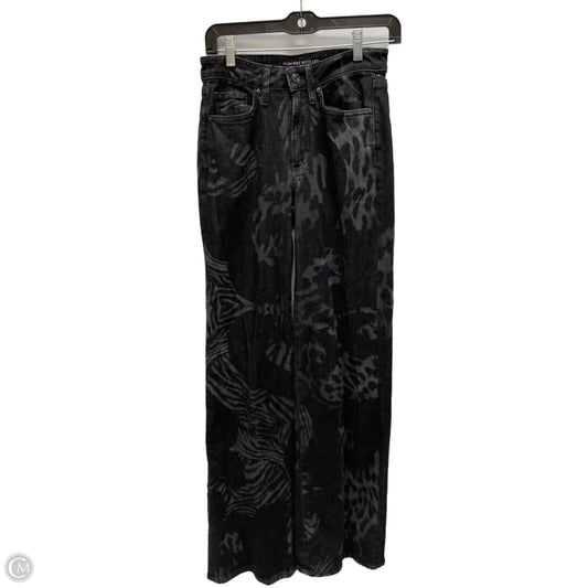 Jeans Wide Leg By Chicos In Black & Grey, Size: 0