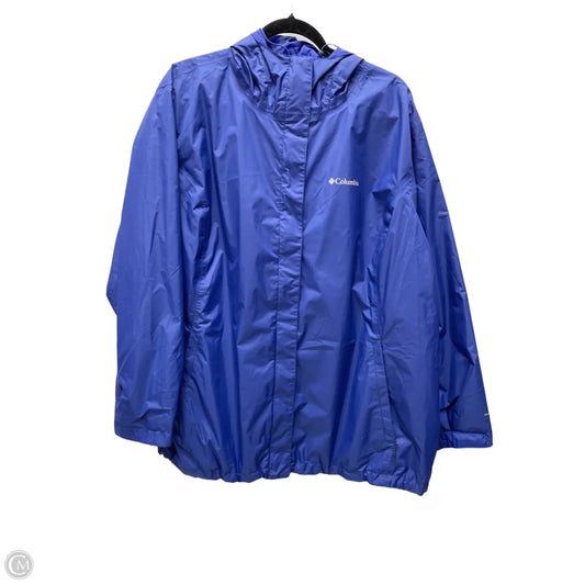 Jacket Windbreaker By Columbia In Blue, Size: 3x