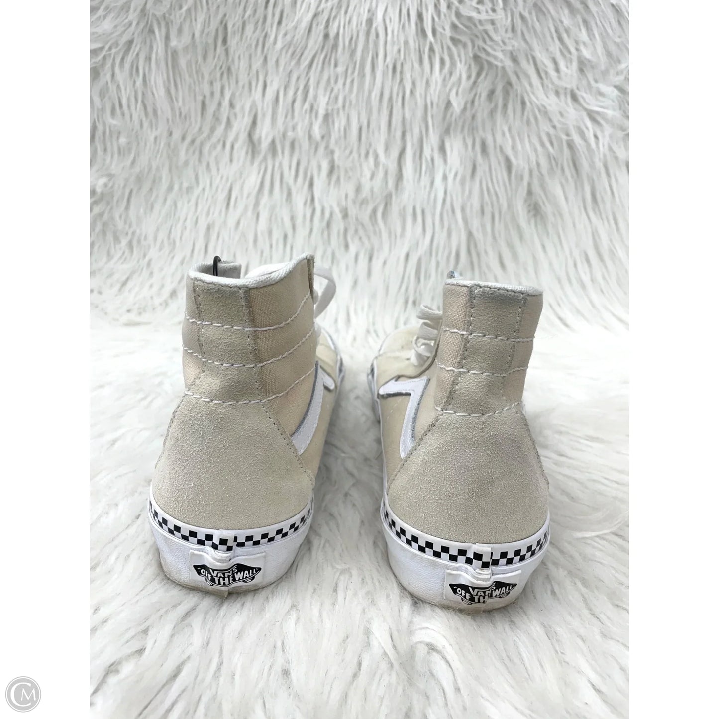 Shoes Sneakers By Vans In Tan & White, Size: 7