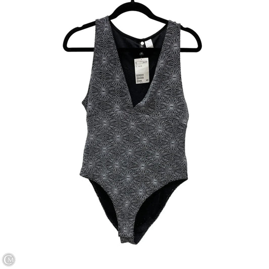 Bodysuit By Divided In Black & Silver, Size: L