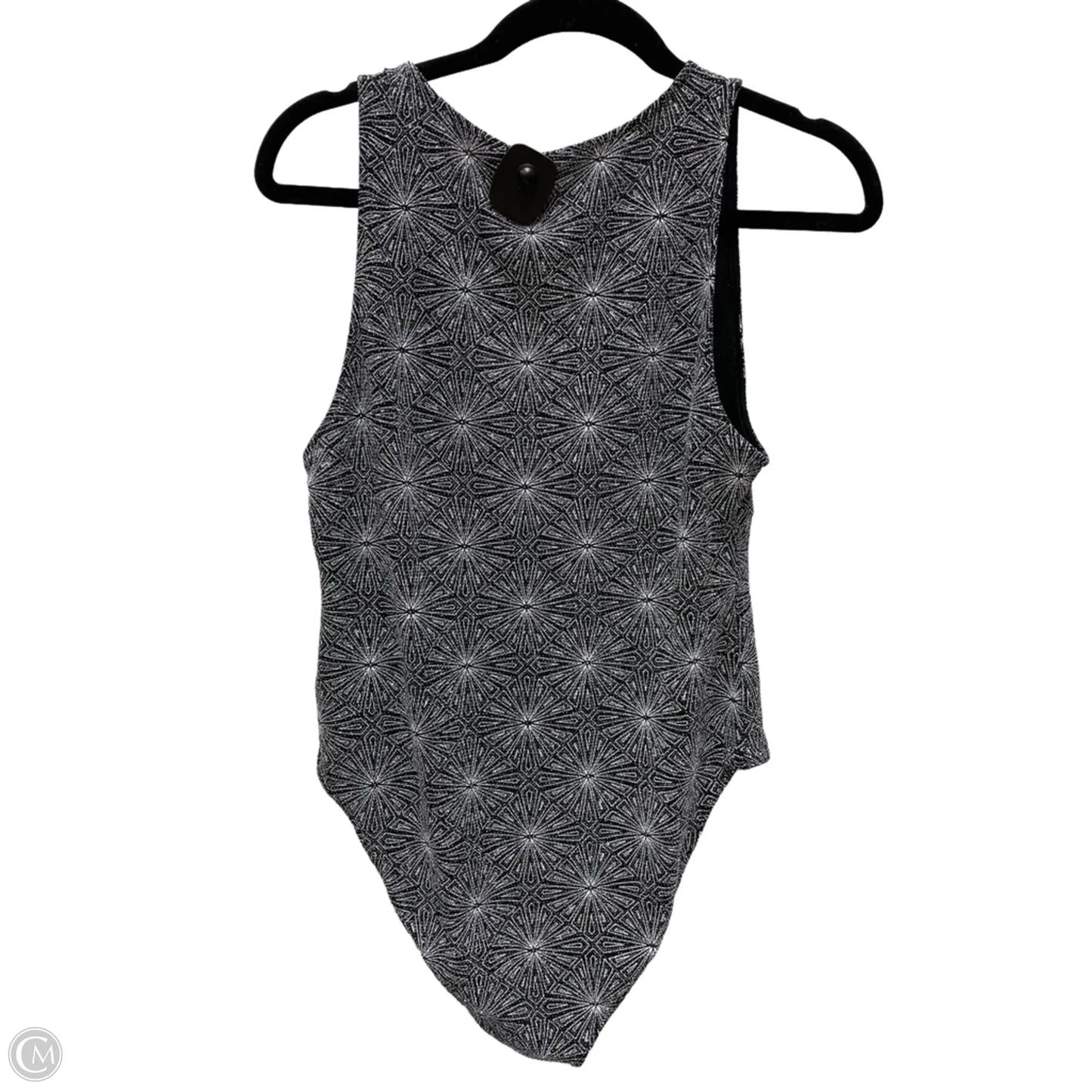 Bodysuit By Divided In Black & Silver, Size: L
