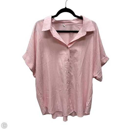 Top Short Sleeve By Clothes Mentor In Pink, Size: 3x
