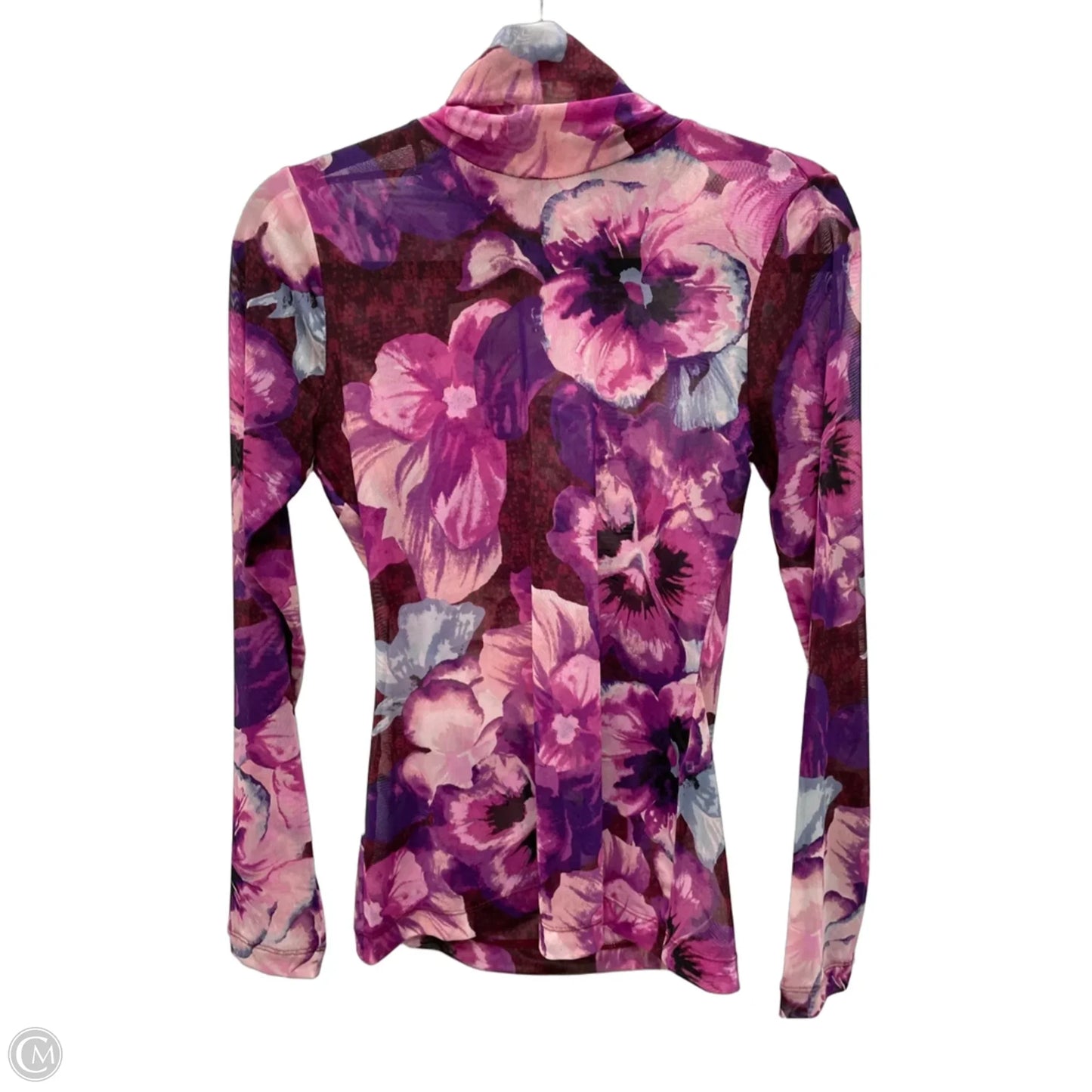 Blouse Long Sleeve By White House Black Market In Floral Print, Size: Xs