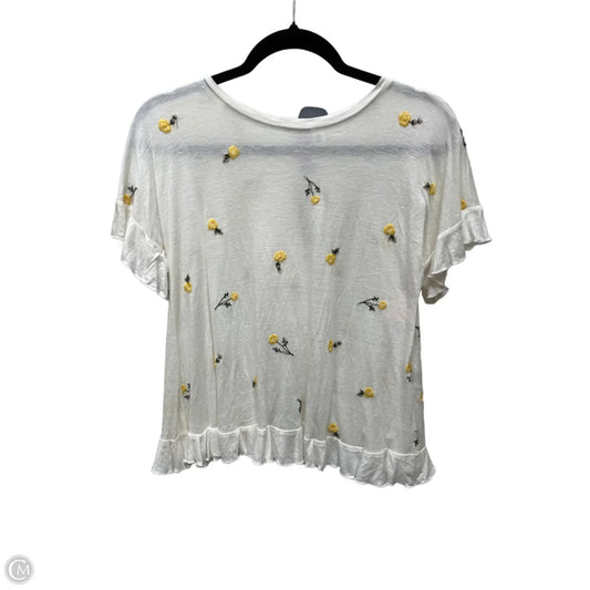 Top Short Sleeve By Francesca's In Floral Print, Size: Xs