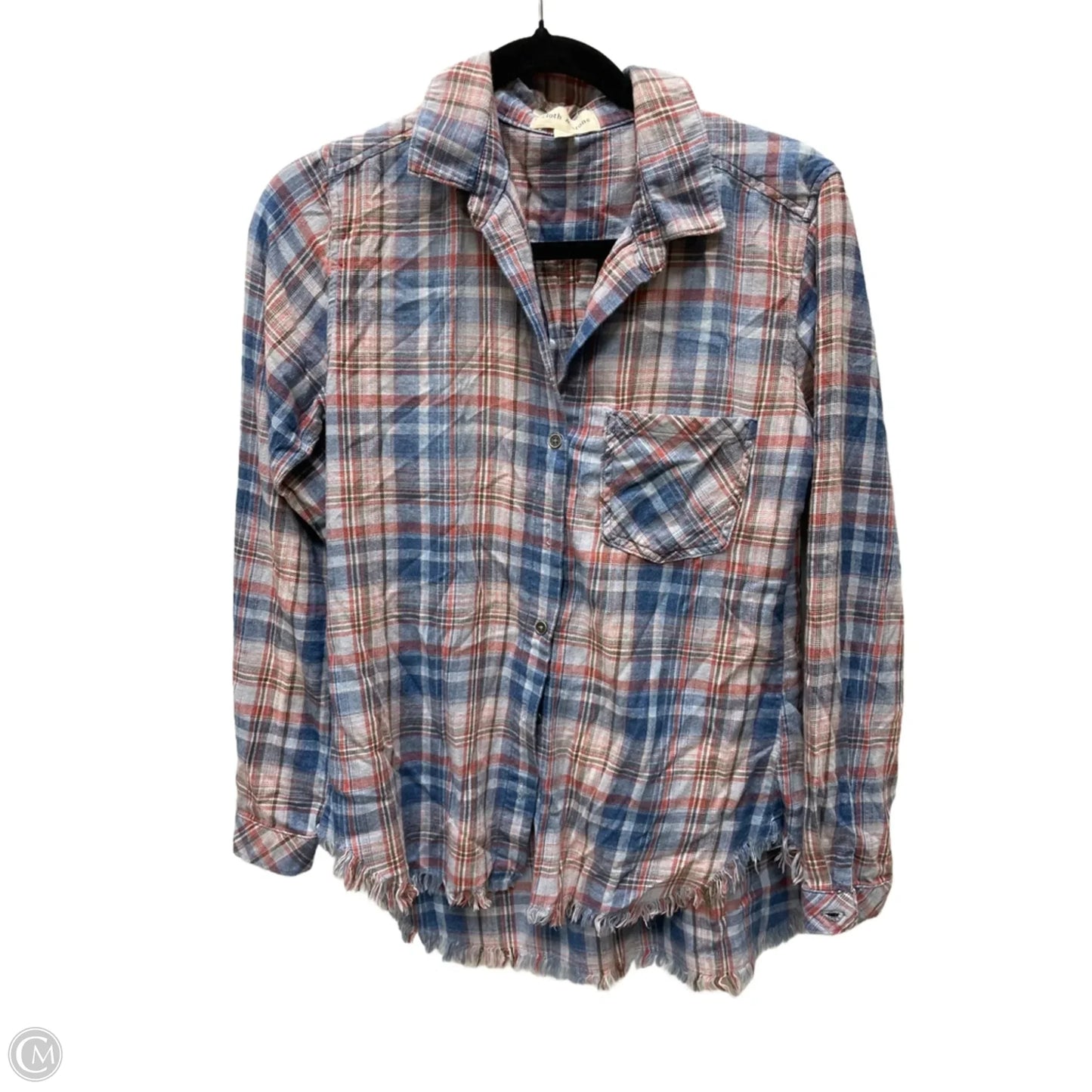 Top Long Sleeve By Cloth & Stone In Plaid Pattern, Size: Xs