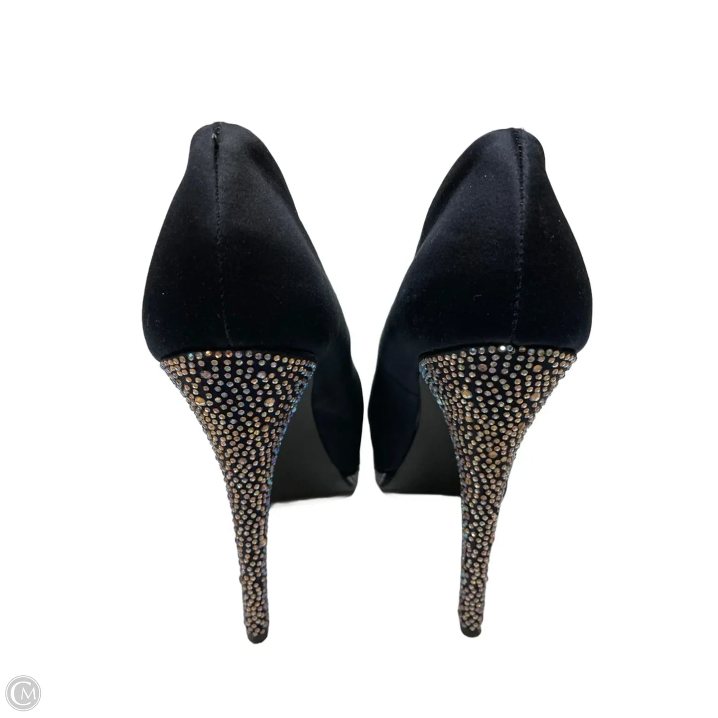 Sandals Heels Stiletto By Steve Madden In Black, Size: 9