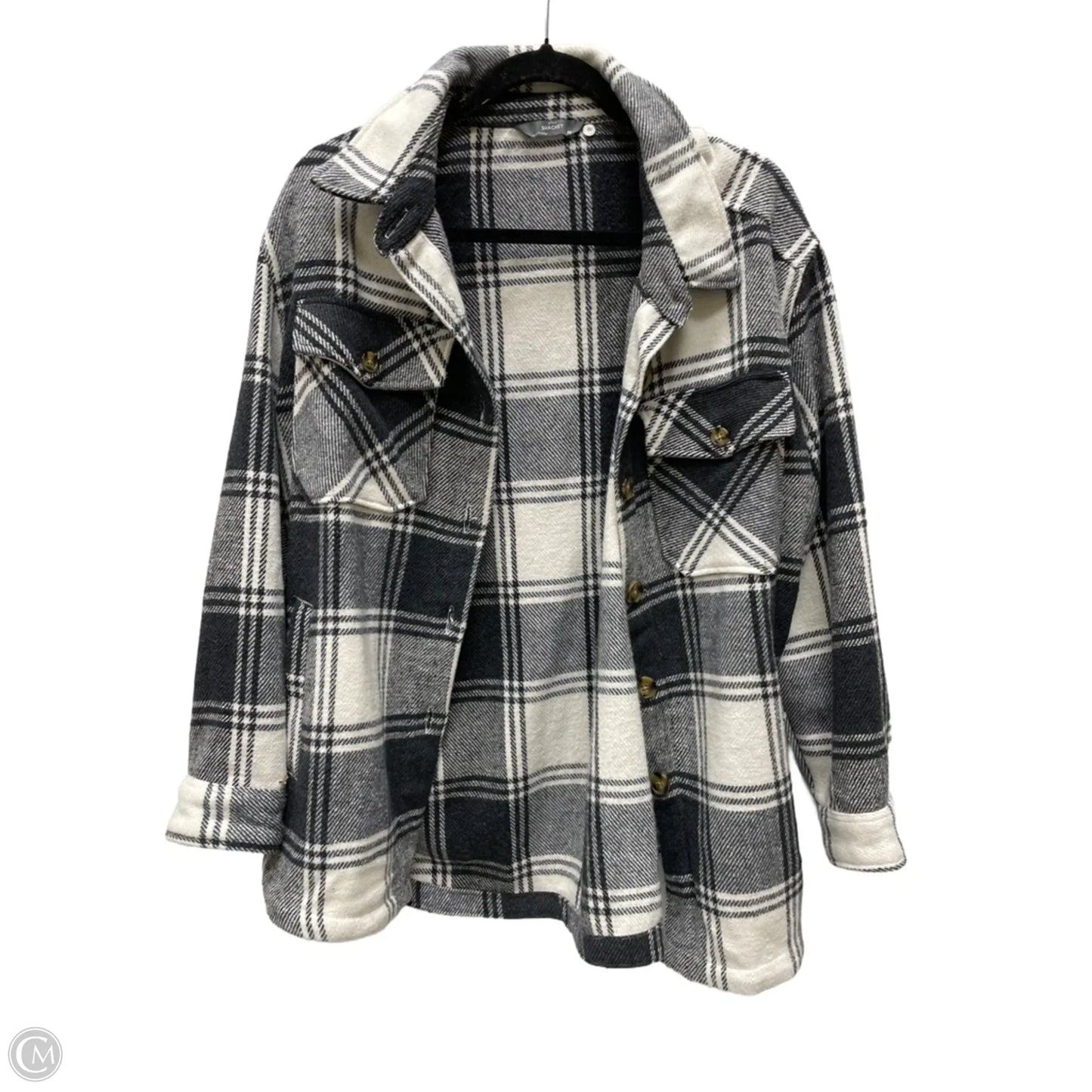 Jacket Shirt By Clothes Mentor In Plaid Pattern, Size: M