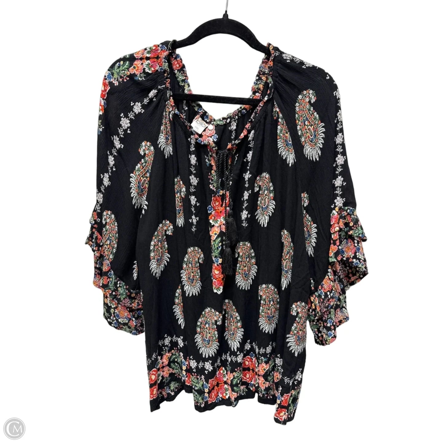Top 3/4 Sleeve By Bila In Floral Print, Size: 2x