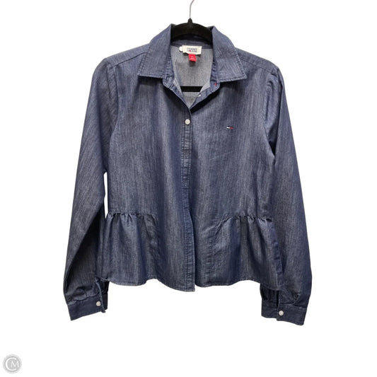 Top Long Sleeve By Tommy Bahama In Blue Denim, Size: Xs